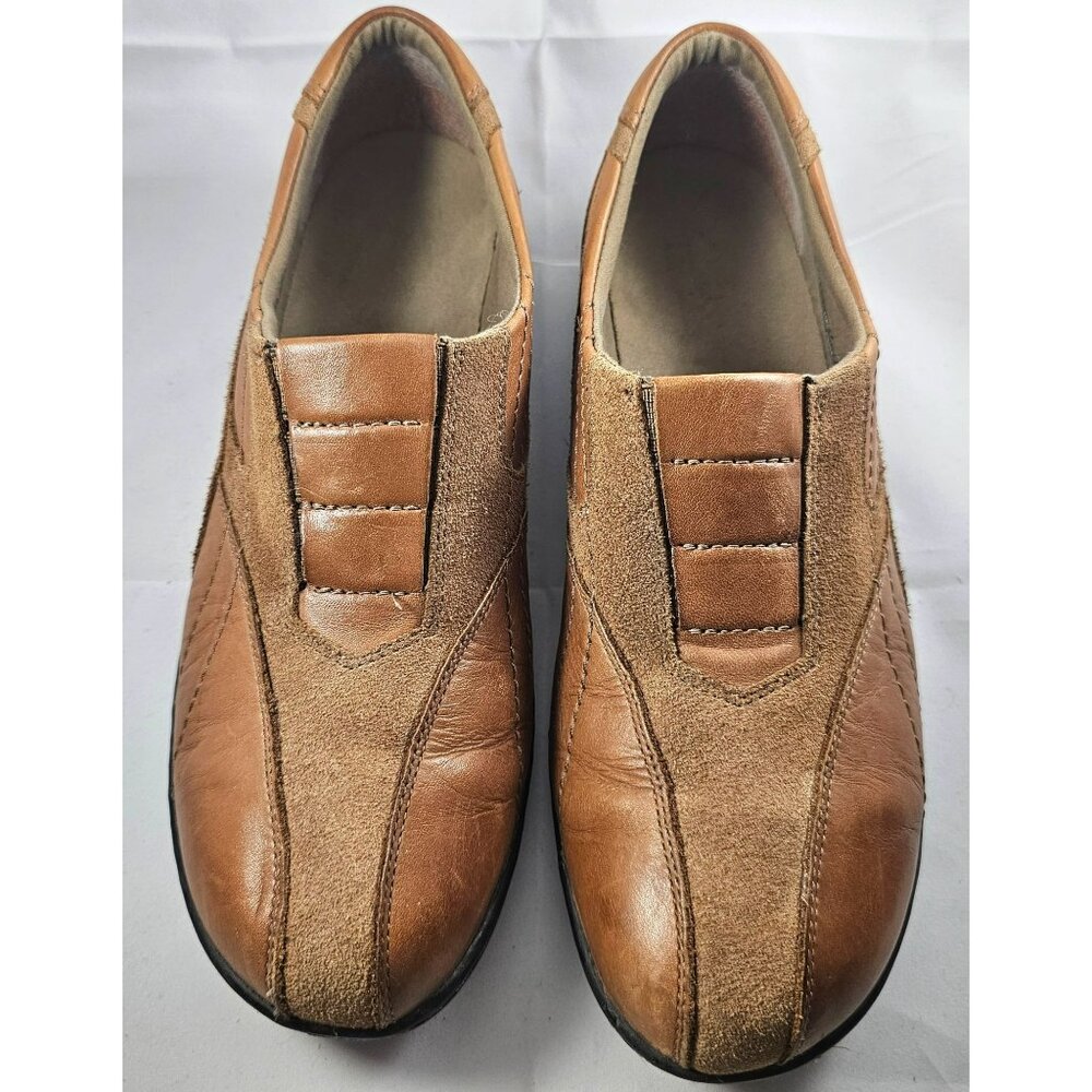 Clarks  Bendable Shoes Women's 10 M Casual Comfort Mary Jane Brown Leather Slip